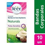 Bandas Depilatorias Veet Naturals Corporal Piel Seca x 10 un #1