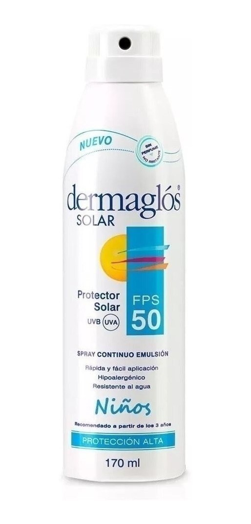 Protector Solar Niños Dermaglos Fps 50 Spray Continuo X 170 Ml #1