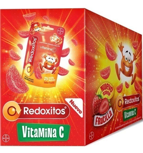 Redoxitos Suplemento Dietario Vitamina C Frutilla X 150 Unidades