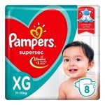 Pañales Pampers Supersec Xg X 8 Unidades #1