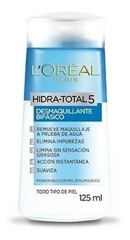 Desmaquillante Bifasico Loreal Hidra Total 5 Todo Tipo De Piel #1