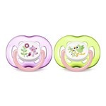 Chupete Classic Decorado 6-18 Meses Avent X 2 Unidades Nena #1