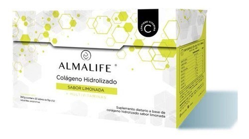 Almalife Colageno Hidrolizado + V Blend Sabor Limon X 30 Sobres #1