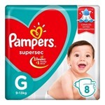 Pañales Pampers Supersec G X 8 Unidades #1