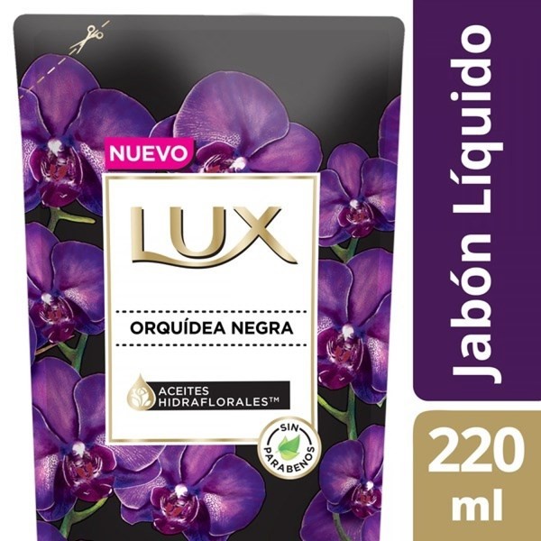 Lux Jabon Liquido Orquidea Negra Respuesto 220 ml