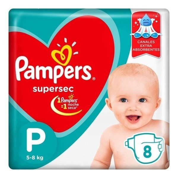 Pañales Pampers Supersec P X 8 Unidades #1