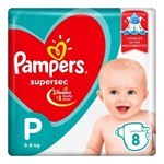 Pañales Pampers Supersec P X 8 Unidades #1