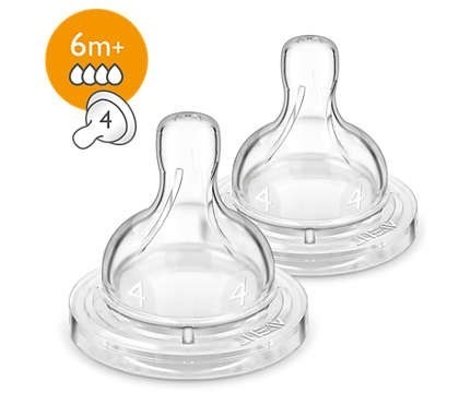 Tetina Avent Classic Flujo Rápido + 6 Meses X 2 Unidades #1