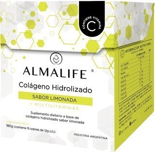 Almalife Colageno Hidrolizado + V Blend Sabor Limon X 15 Sobres #1