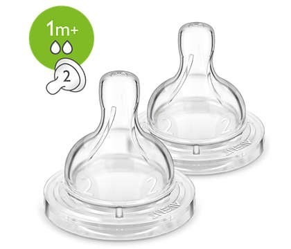 Tetina Avent Classic Flujo Lento + 1 Mes X 2 Unidades #1