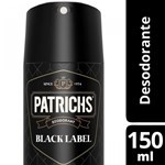 Desodorante Aerosol Patrichs Black Label 150 ml #1
