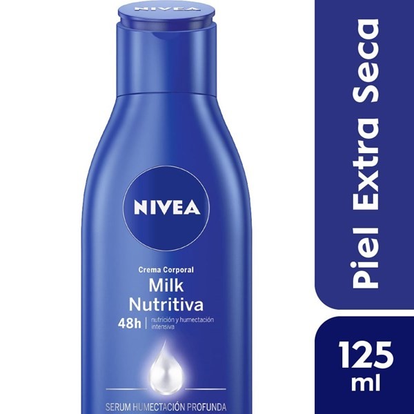 Nivea Crema Corporal Hidratante  milk Nutritiva Piel Extra Seca 125 ml