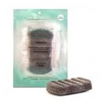 Konjac Esponja Corporal Negra 6 olas Con Ceniza Bambu #1