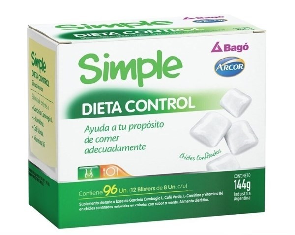 Suplemento Simple Bago Dieta Control X 96 Chicles #1