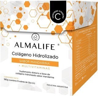 Almalife Colageno Hidrolizado + V Blend Sabor Mandarina X 15 Sobres #1