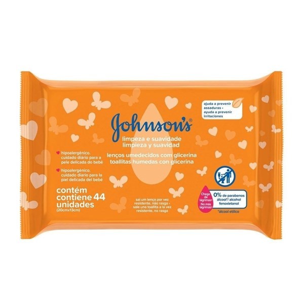 Johnsons Baby Toallitas Húmedas Limpieza Y Suavidad 44 Unidades