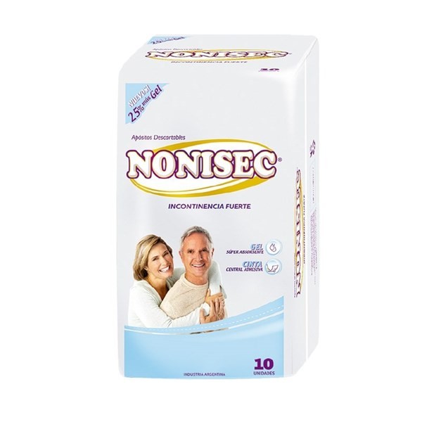 APOSITO NONISEC P/INCON.FUERTE 25%+GEL X10