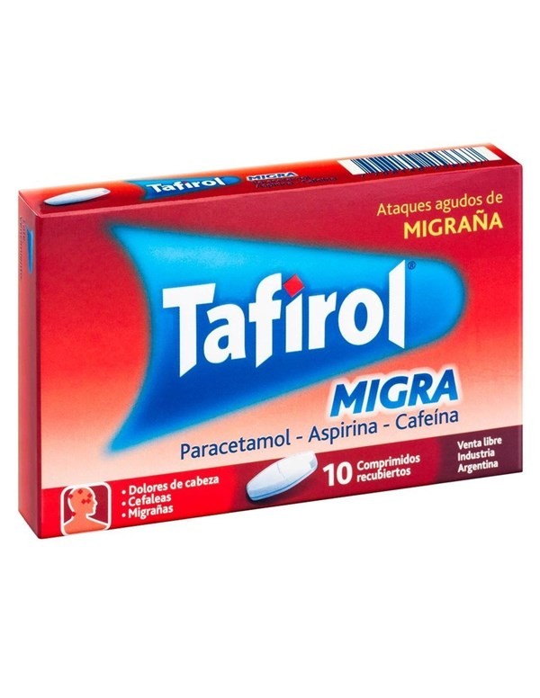 Tafirol Migra Paracetamol + Aspirina + Cafeína X 10 Comprimidos #1