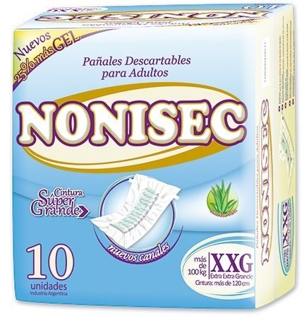 Nonisec Con Gel Talle Xxg X 10 Pañales #1