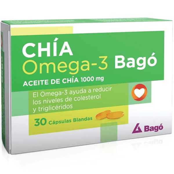 Bago Suplemento Dietario Chia 3 omega- (30 Cápsulas Blandas)