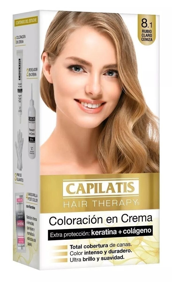 Capilatis Coloración En Crema 8.1 Rubio Claro Ceniza  #1