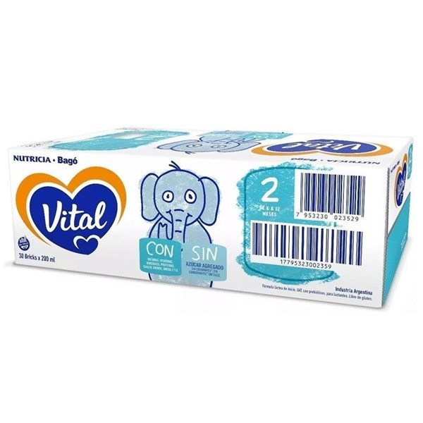 Leche De Fórmula Líquida Nutricia Bago Vital 2 Pack X 30 X 200 Ml #1