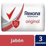 Rexona Jabón Tocador X 3x90grs Antibacterial Original #1