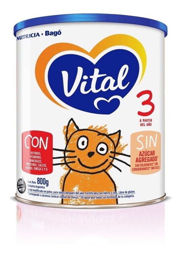 Leche De Fórmula En Polvo Nutricia Bagó Vital 3 X 800 Gr #1