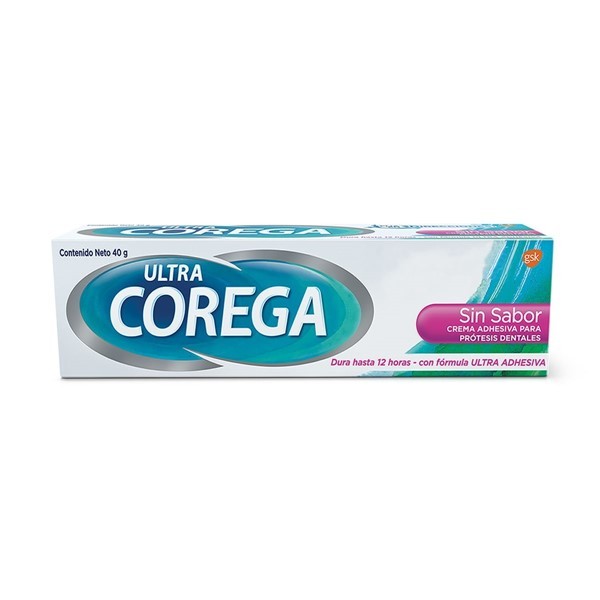 Corega Adhesivo Para Prótesis Dentales Ultra Crema Sin Sabor 40 gr