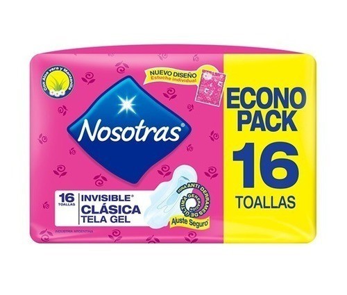 Nosotras Toallitas Higiénicas Clásica Tela X 16 Uni #1
