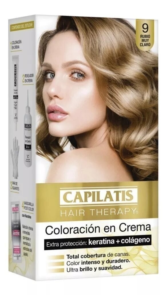 Capilatis Coloración En Crema 9 Rubio Muy Claro 