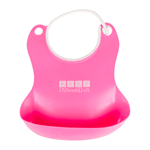 Baby Innovation Babero Silicona Rosa Con Bolsillo Contenedor (Impermeable) #1
