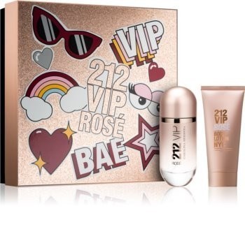 Estuche Carolina Herrera 212 Vip Rose Perfume X 80 Ml + Crema #1