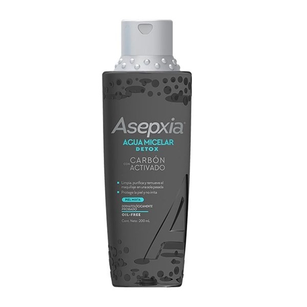 Agua Micelar Asepxia Detox Carbón Activado x 200 ml #1