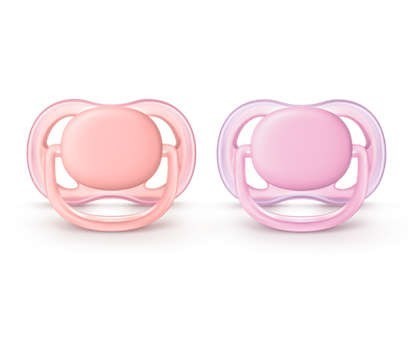 Chupete Ultra Air Naranja Y Rosa 0-6 Meses Avent X 2 Unidades Nena #1