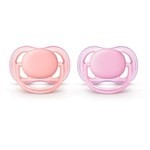 Chupete Ultra Air Naranja Y Rosa 0-6 Meses Avent X 2 Unidades Nena #1