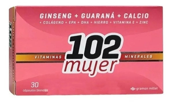 Vitaminas Y Minerales 102 Años Mujer Por 30 capsulas #1