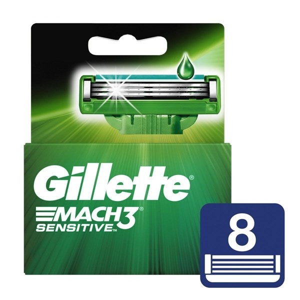 Gillette Cartuchos Para Afeitar 3 mach Sensitive (8 Unidades) #1