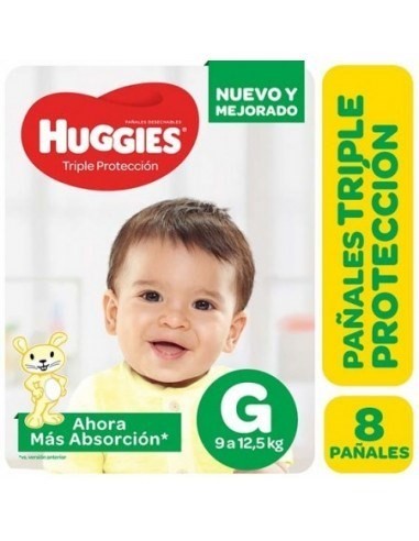 Pañales Huggies Classic Triple Proteccion G X 8 Unidades #1
