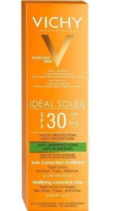Vichy Ideal Soleil Protector Solar Anti Imperfecciones Fps30 X 50 Ml