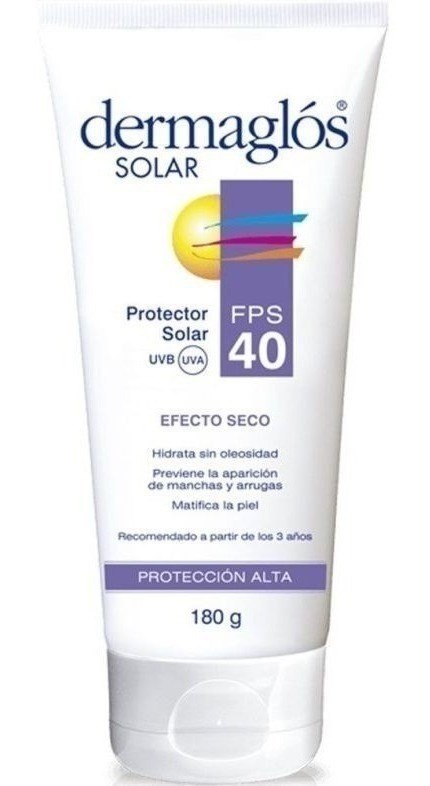 Protector Solar Dermaglós Fps 40 Crema Efecto Seco X 180 Gr #1