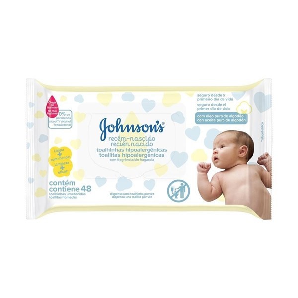Johnsons Baby Toallas Húmedas Recién Nacido (48 Unidades)