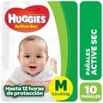 Pañales Huggies Active Sec M X 10 Unidades #1