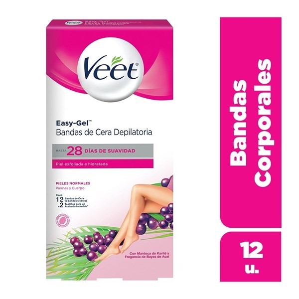Bandas Depilatorias Veet Corporal X 12 Unidades #1