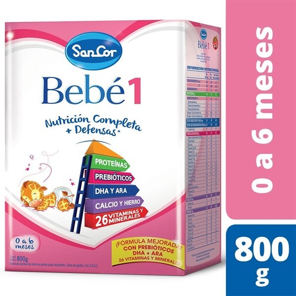 Leche De Fórmula En Polvo Mead Johnson Sancor Bebe 1 X 800 Grs #1