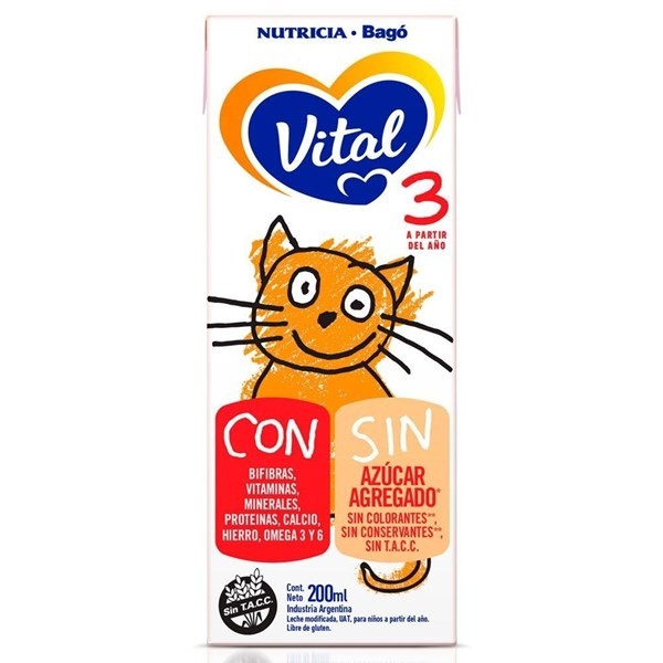 Leche De Fórmula Líquida Nutricia Bago Vital 3 X 200 Ml #1