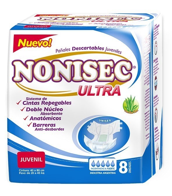 Nonisec Juvenil Anatomico Elastizado X 8 Pañales #1