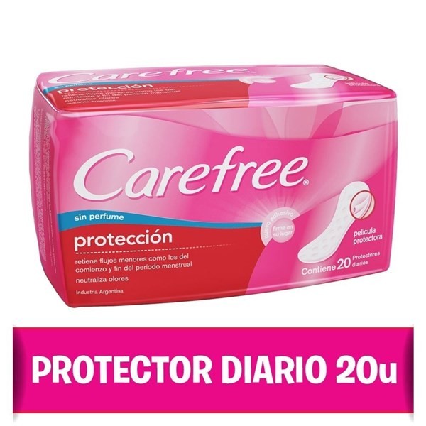 Carefree Protectores Diarios Proteccion Sin Prefumer X 20 Uns