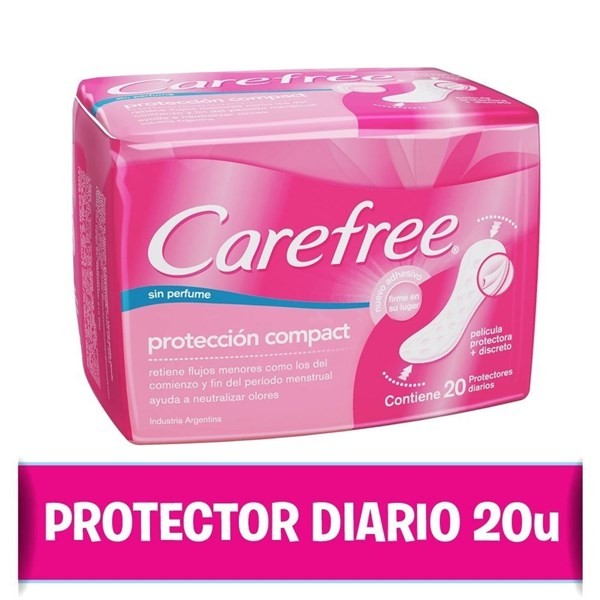 Toallitas Higienicas Carefree Compact Sin Perfume Pro Dia X 20 Unidades #1