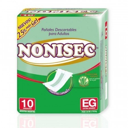 Nonisec Con Gel Talle Xg X 10 Pañales #1